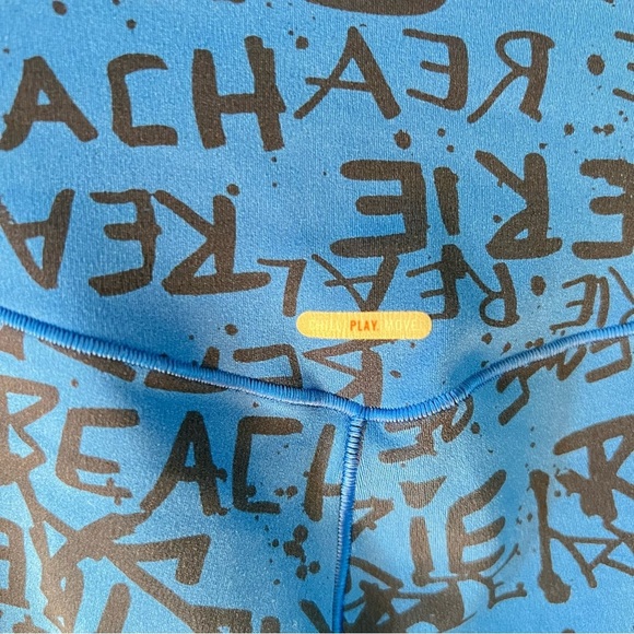 Aerie Womens Active Chill Play Move High Waisted Blue Stretch Leggings Pants S/P - Picture 7 of 12